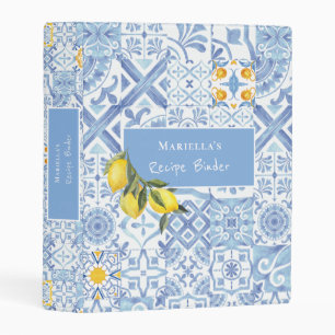 Lemon Design Personalized Recipe Mini Binder