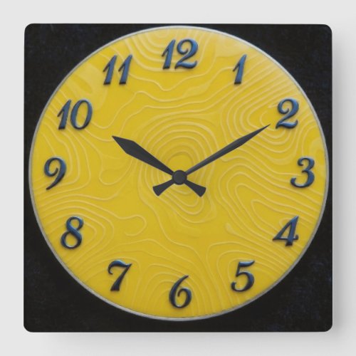 Lemon Dial Square Wall Clock