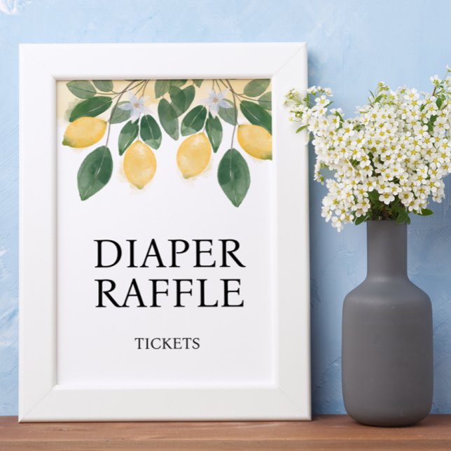 Lemon Diaper Raffle Baby Shower SIgn (Creator Uploaded)