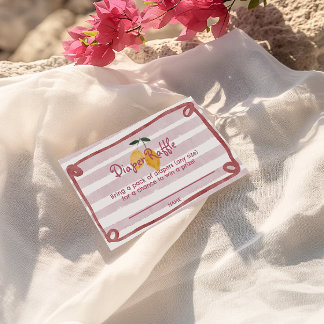 Lemon Diaper Raffle Entry Enclosure Card