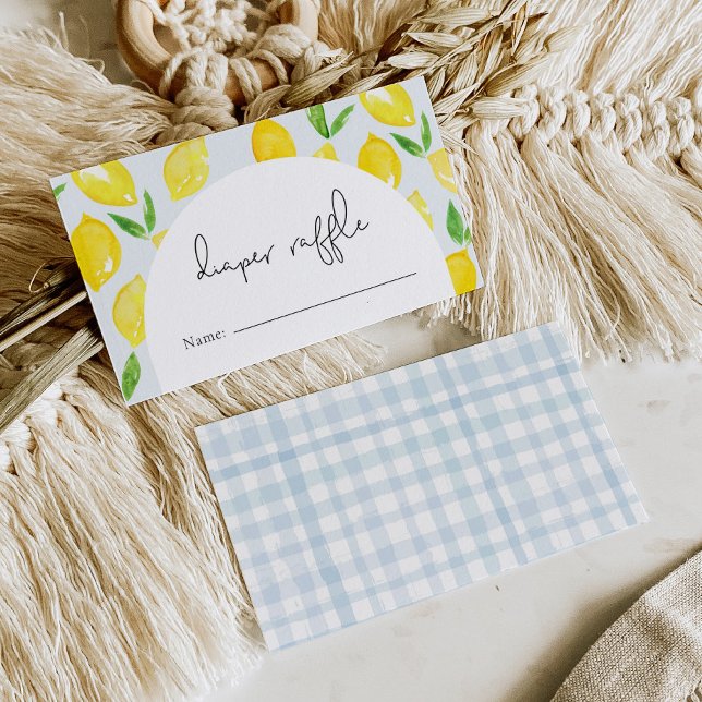 Lemon Diaper Raffle Tickets Enclosure Card (Creator Uploaded)