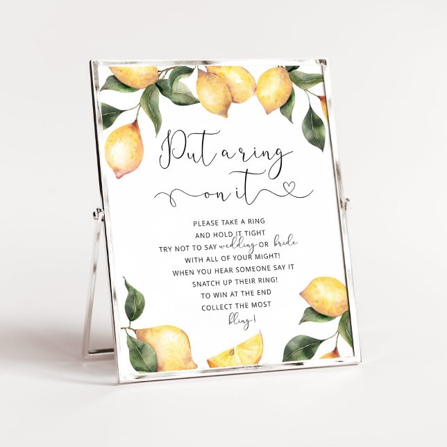Lemon dont say bride bridal shower poster (Creator Uploaded)