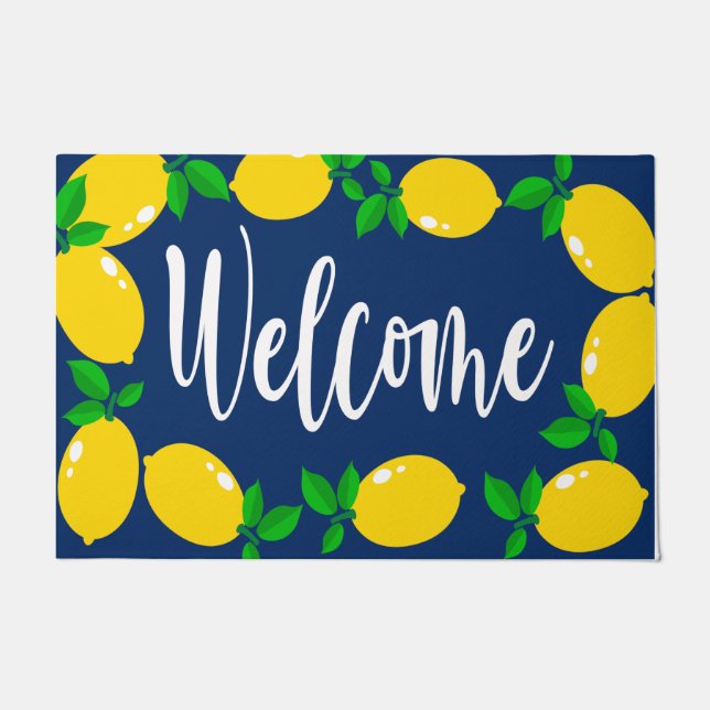 Lemon Doormat, Custom Doormat, Personalized Doormat (Front)