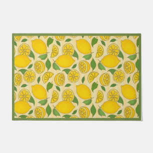 Lemon Doormat, Lemon Welcome Mat, Spring Decor Doormat