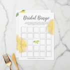 Lemon Double-Sided Bridal Bingo Shower Game
