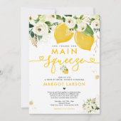 Lemon Drive By Bridal Shower Lemon Main Squeeze Invitation (Front)
