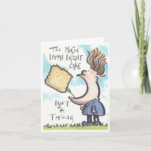 Lemon drizzle cake card