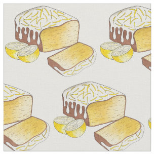Lemon Drizzle Pound Cake Loaf British Baking Food Fabric