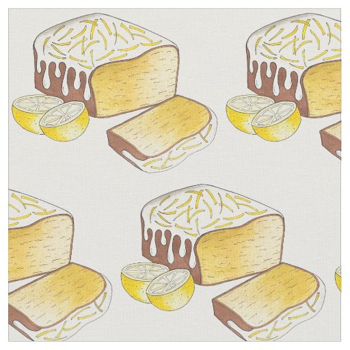 Lemon Drizzle Pound Cake Loaf British Baking Food Fabric