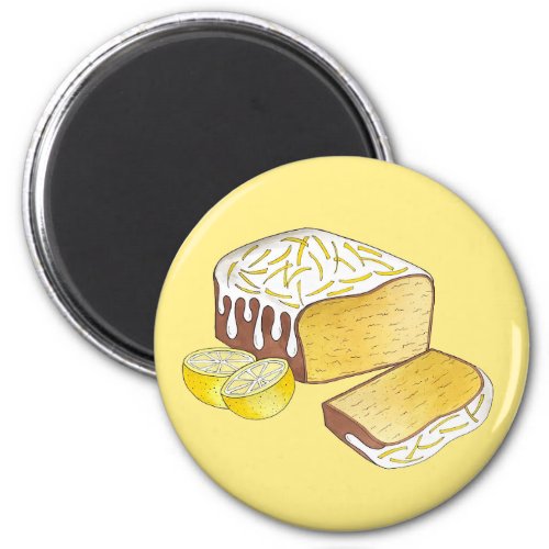 Lemon Drizzle Pound Cake Loaf British Baking Food Magnet