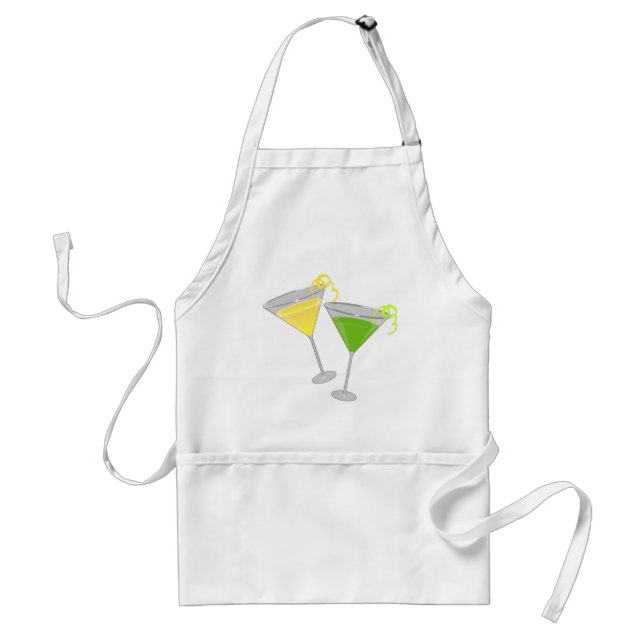 Lemon Drop and Green Apple Martini Adult Apron (Front)