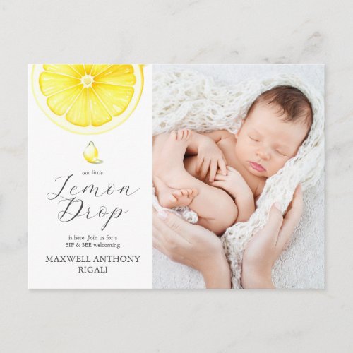 Lemon Drop Invitations Sip and See