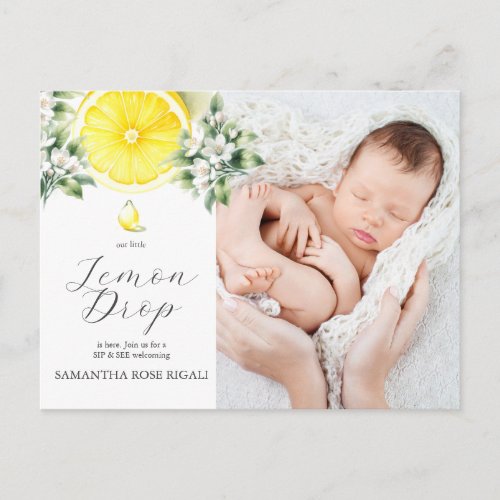 Lemon Drop Invitations Sip and See