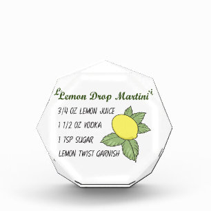 Lemon Drop Martini Acrylic Award