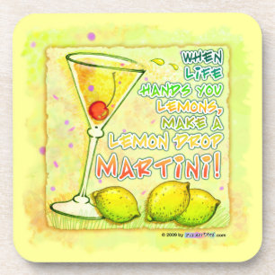 Lemon Drop Martini Cork Coaster