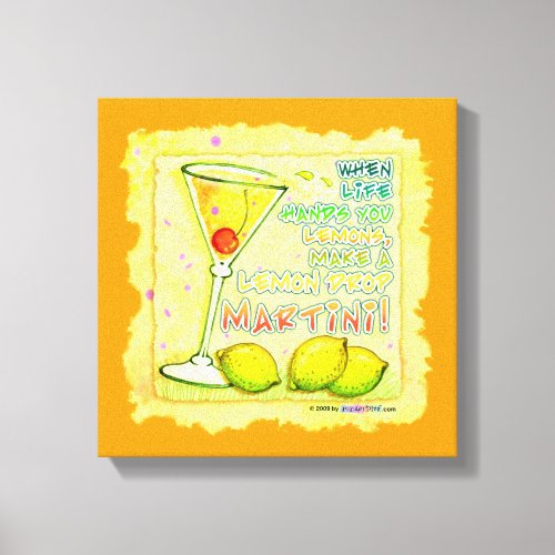 LEMON DROP MARTINI Gallery Wrapped Canvas
