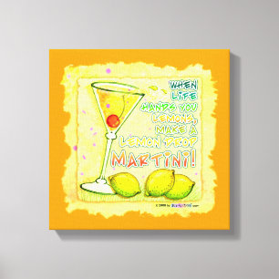 LEMON DROP MARTINI Gallery Wrapped Canvas Print