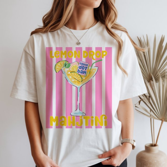 Lemon Drop Martini Mahjong T-Shirt (Creator Uploaded)