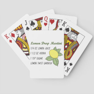 Lemon Drop Martini Poker Cards