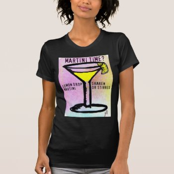 Lemon Drop Martini Time Pastel Print By Jill T-shirt by CreativeContribution at Zazzle