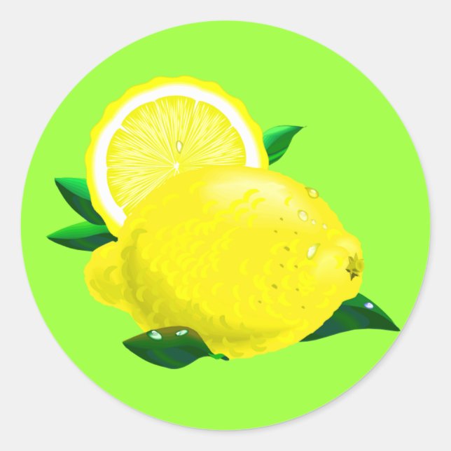 Lemon Drops Classic Round Sticker (Front)