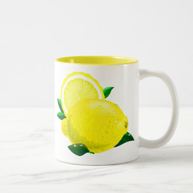 Lemon Drops Two-Tone Coffee Mug (Right)