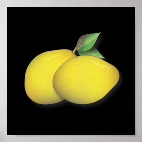 Lemon Duo Bold  Modern Kitchen Poster