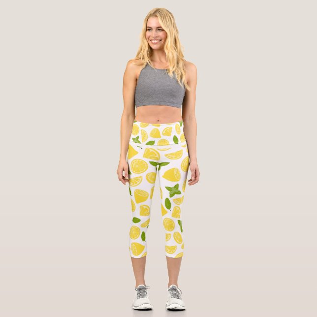 LEMON EFFECT CAPRI LEGGINGS (Front)