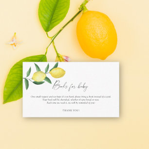 Lemon - elegant baby book request Enclosure Card