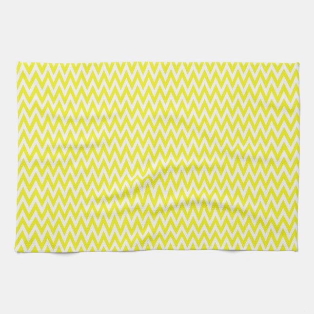 Lemon Elegant Chevron Design Kitchen Towel (Horizontal)