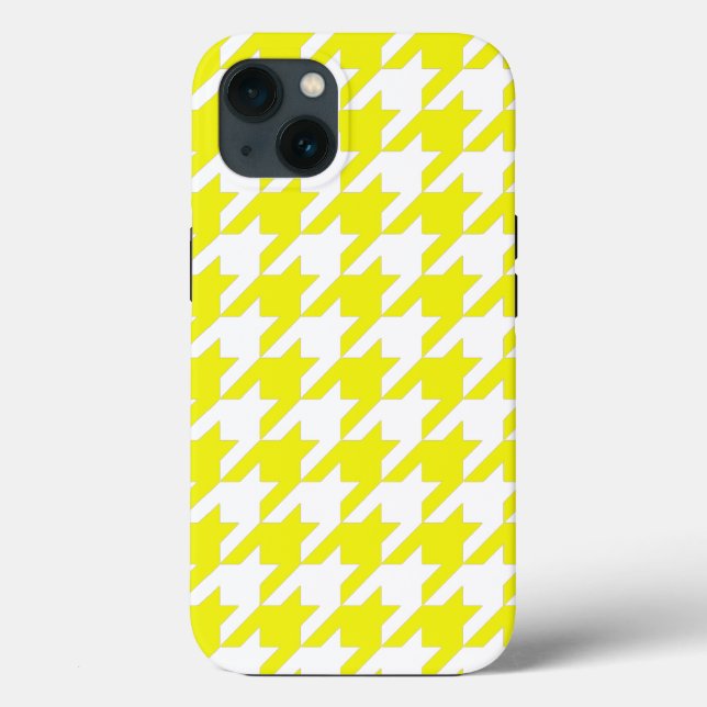Lemon Elegant Houndstooth Case-Mate iPhone Case (Back)