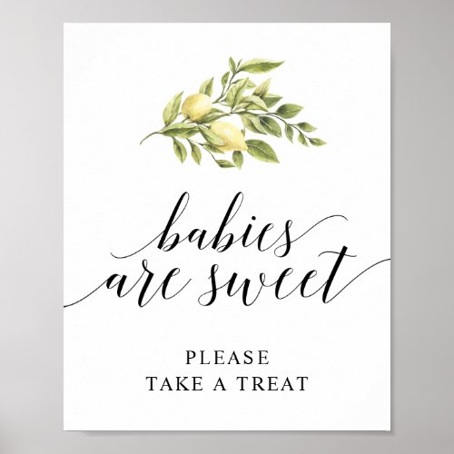 Lemon Elegant Typography  BABIES ARE SWEET Poster