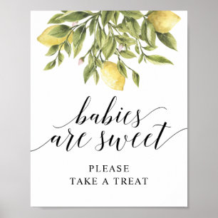 Lemon Elegant Typography BABIES ARE SWEET v2 Poster