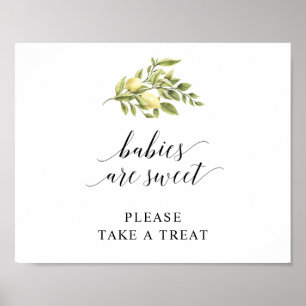 Lemon Elegant Typography BABIES ARE SWEET v3 Poster