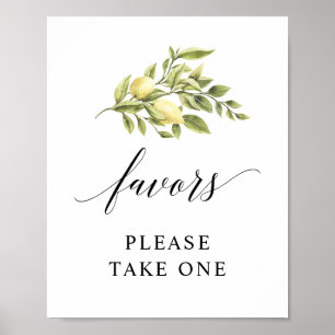 Lemon Elegant Typography  favor  Poster