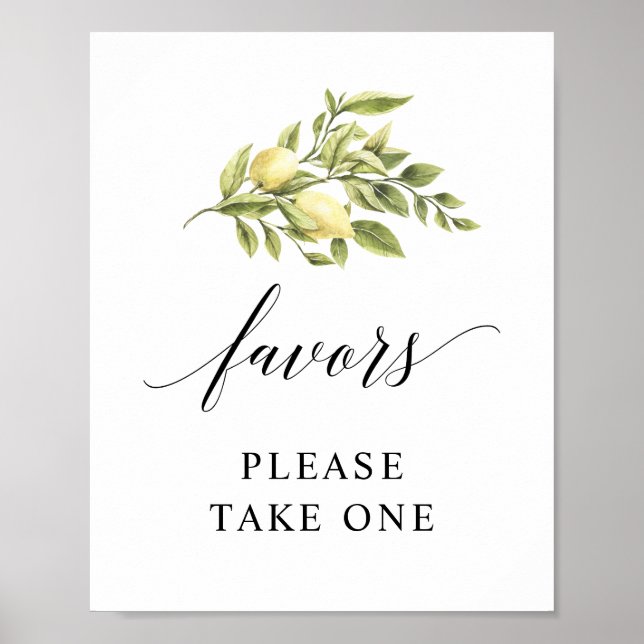Lemon Elegant Typography  favor  Poster (Front)