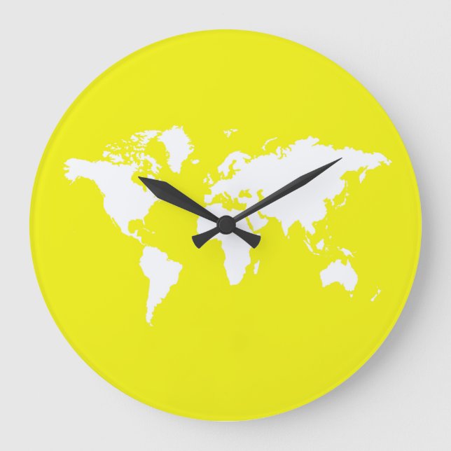 Lemon Elegant World Large Clock (Front)