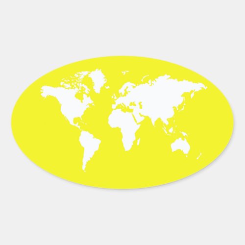 Lemon Elegant World Oval Sticker