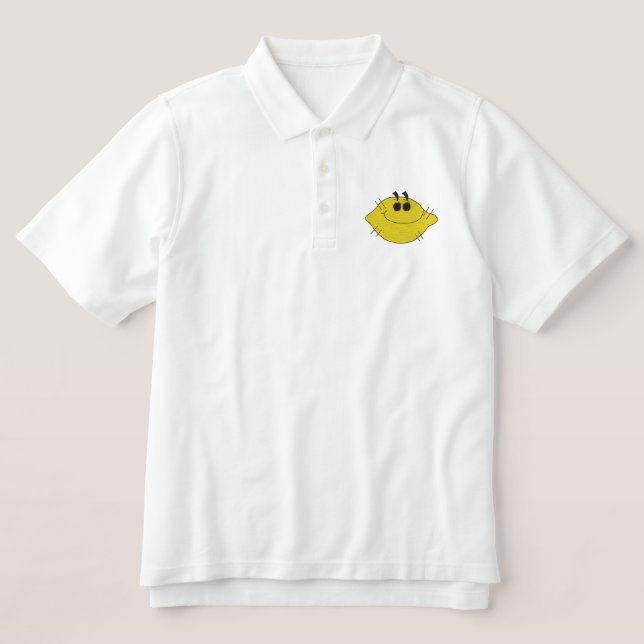 Lemon Embroidered Polo Shirt (Design Front)