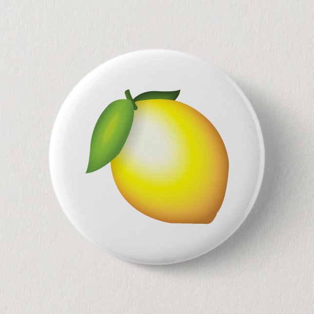 Lemon - Emoji Pinback Button (Front)