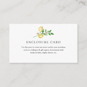 Lemon Enclosure Card