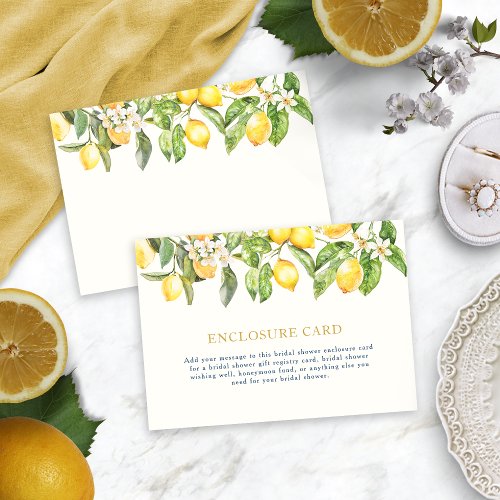 Lemon Enclosure Card