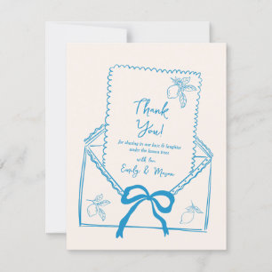 Lemon Engagement Party or Wedding Thank You Cards