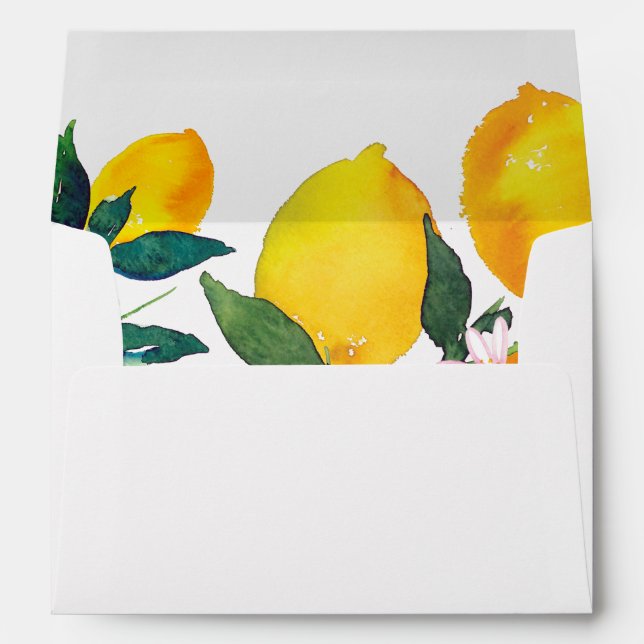 Lemon Envelope, Bridal Shower Envelope (Back (Bottom))
