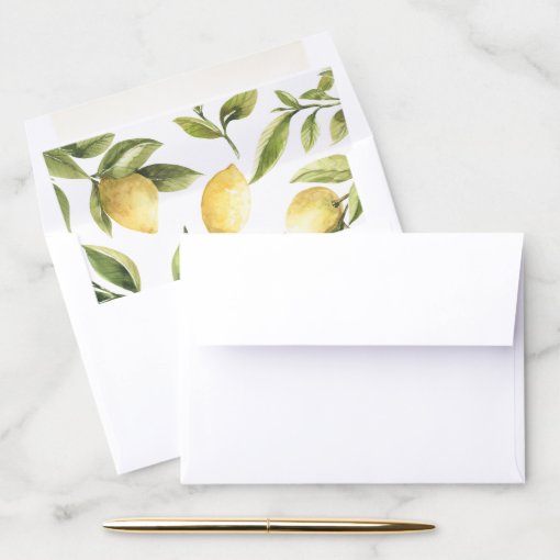 Lemon Envelope Liners | Zazzle