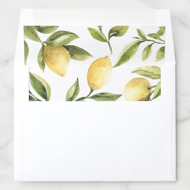 Lemon Envelope Liners (In Envelope)