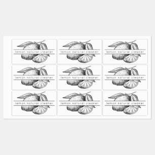 Lemon Essential Oil Spray Bottle Waterproof Labels