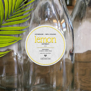 Lemon Extract Personalized Bottling Label