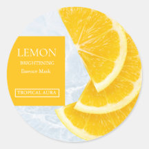Lemon Facial Mask Label