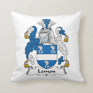 Lemon Family Crest Throw Pillow